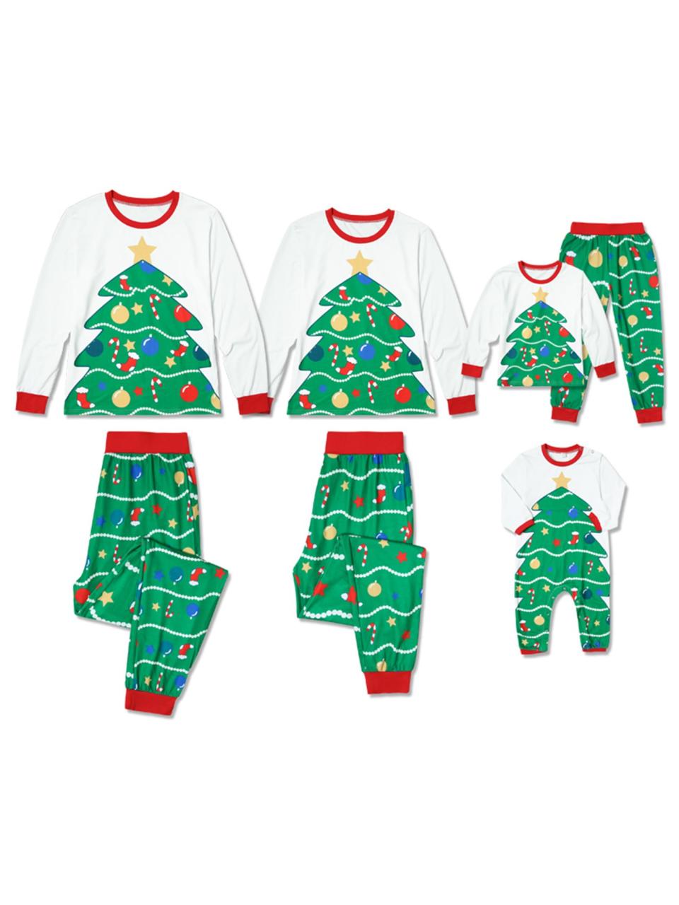 Matching Pajamas Set in Green