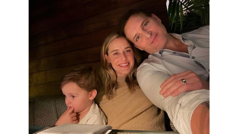 Lily Anne Harrison and Peter Facinelli with their son Jack in Boa Steakhouse