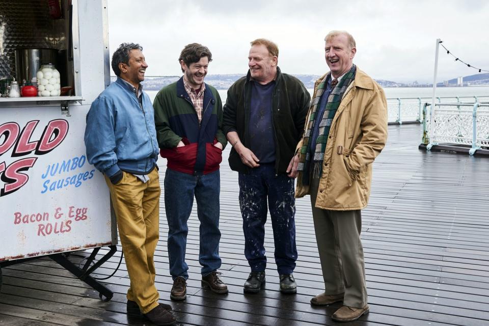 phaldut sharma, iwan rheon, mark lewis jones, steffan rhodri, men up