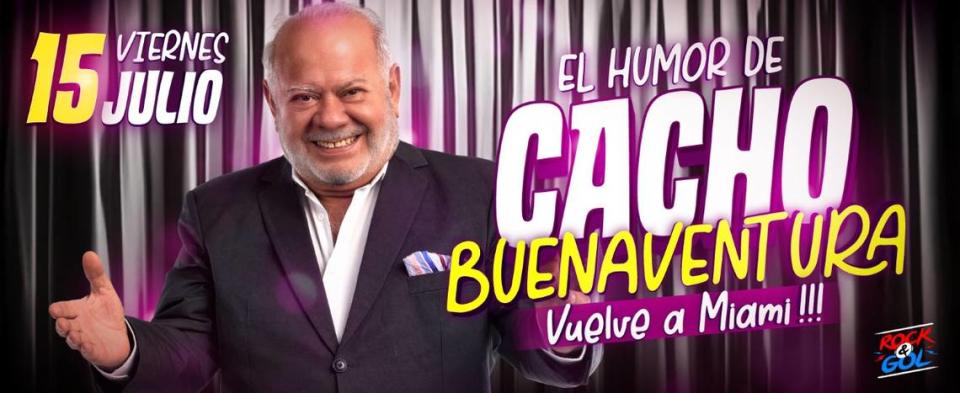 El humor de Cacho Buenaventura vuelve a Miami en el Flamingo Theater Bar de Brickell. 