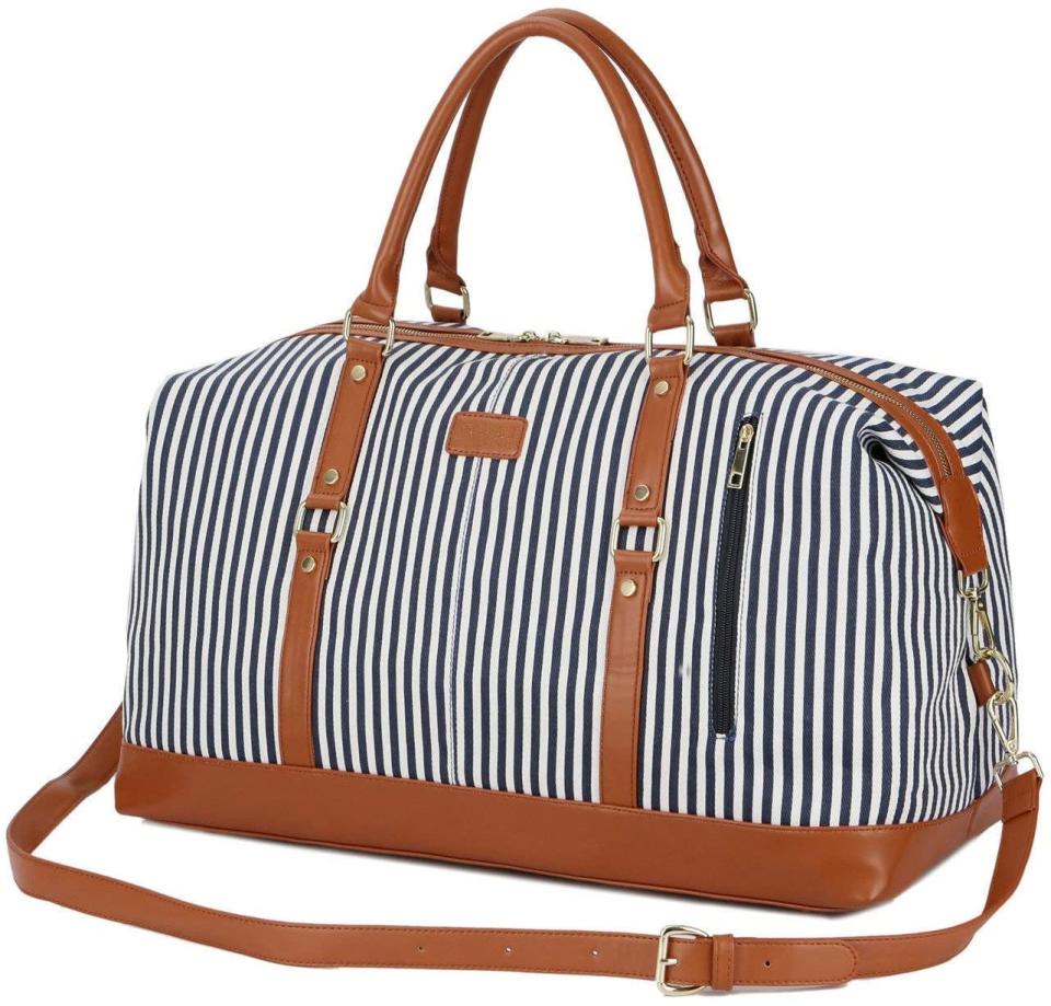 Duffel Bag Canvas Women Weekender Travel. Image via Amazon