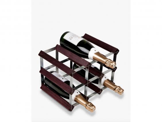 If you're looking to store your favourite bottles properly, try a sleek wine rack (John Lewis and Partners)