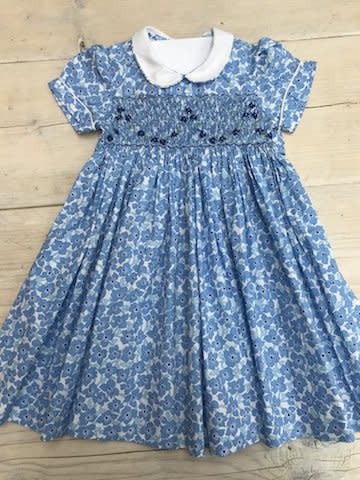 <p><em><a rel="nofollow noopener" href="https://littlealicelondon.com/collections/peter-pan-collar-smocked-dresses/products/periwinkle?variant=40049733268" target="_blank" data-ylk="slk:Little Alice London;elm:context_link;itc:0;sec:content-canvas" class="link ">Little Alice London</a>, £45 ($65)</em> </p>