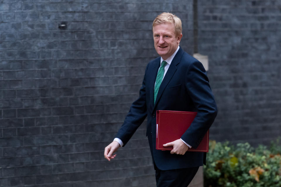 LONDON, UNITED KINGDOM - NOVEMBER 17, 2022: Cabinet Office Minister and Chancellor of the Duchy of Lancaster Oliver Dowden arrives in Downing Street to attend the Cabinet meeting chaired by Prime Minister Rishi Sunak in London, United Kingdom on November 17, 2022. Later today, Chancellor of the Exchequer Jeremy Hunt is due to outline the Autumn Statement in the House of Commons which is expected to be focused on increasing taxes and cutting spending to fix the public finances amid cost of living crisis and inflation reaching 11.1 % in October. (Photo credit should read Wiktor Szymanowicz/Future Publishing via Getty Images)