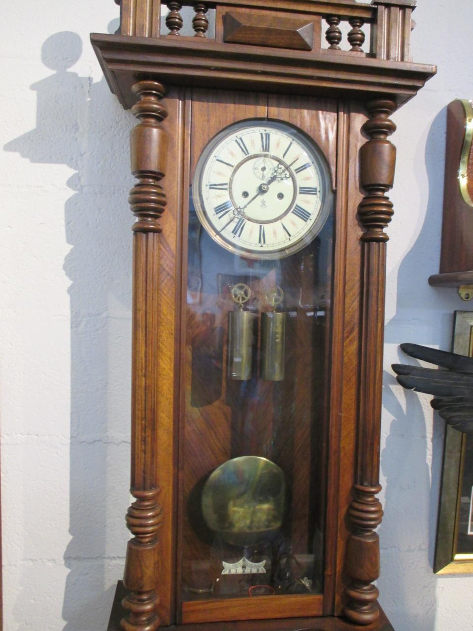 Antique regulator wall clocks like this one from Gustav Becker ($1,950) need to be kept absolutely level to work properly.