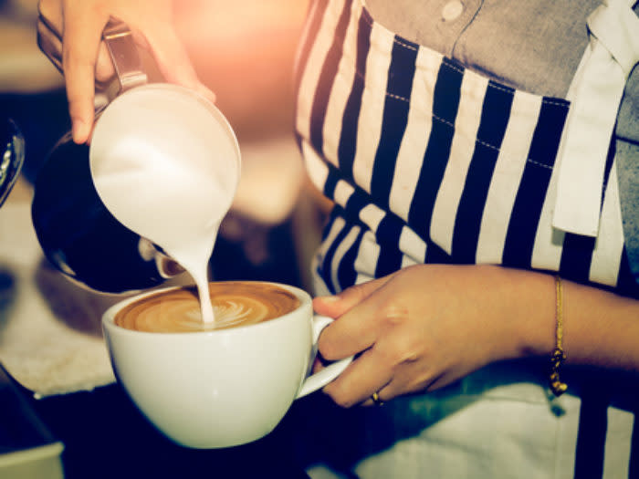 pouring coffee