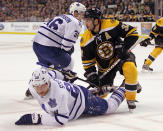 Selke Trophy (best defensive forward): Patrice Bergeron, Boston Bruins. (Photo by Bruce Bennett/Getty Images)