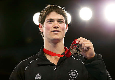 David Biship claims a shock Bronze medal for NZ in the gymnastics floor apparatus at the Commonwealth Games.