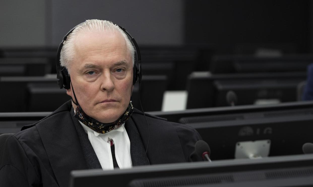 <span>Andrew Cayley in 2020. The barrister is well known in The Hague having worked at the ICC in the 2000s.</span><span>Photograph: Peter Dejong/ANP/AFP/Getty Images</span>