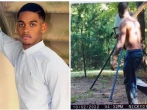 Deer camera footage captured a shirtless Rasheem Carter in the Mississippi woods on October 2, 2022 — the day his mother reported him missing.