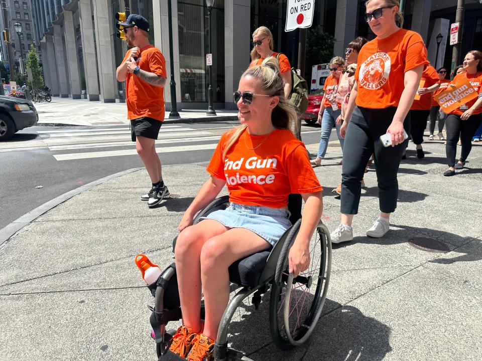 Since being struck by a stray bullet in 2021 and losing the use of her legs, Amanda Parezo has spoken out against gun violence and advocated for greater accessibility for disabled people.