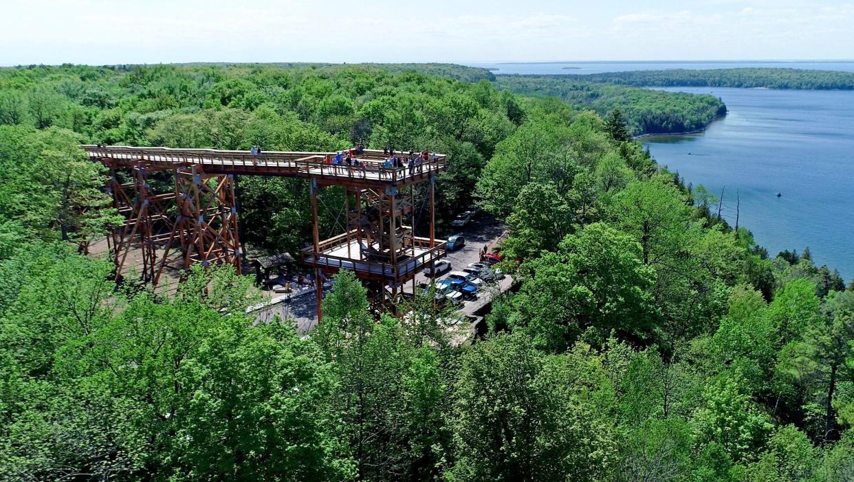 Peninsula State Park's Eagle Tower in Door County includes a 850-foot access ramp to the upper deck. Admission to the park, and Wisconsin's 49 other state parks, is free during Free Fun Weekend, June 3-4.