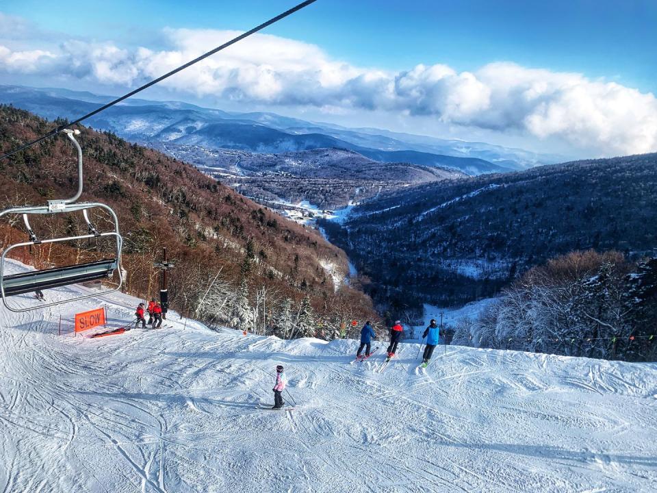 great view at ski resort in vermont