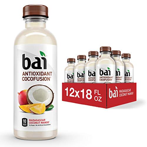 Bai Coconut Flavored Water, Madagascar Coconut Mango, Antioxidant Infused Drinks, 18 Fluid Ounce(Pack of 12)