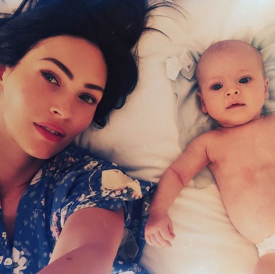 Megan Fox took to Instagram to share the first picture of her adorable baby boy, Journey, on Oct. 26, 2016. The "Teenage Mutant Ninja Turtles" actress and her husband Brian Austin Green welcomed the precious baby to the world on Aug. 4, 2016.