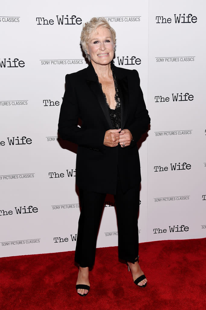 Glenn Close at the New York screening of ‘The Wife’