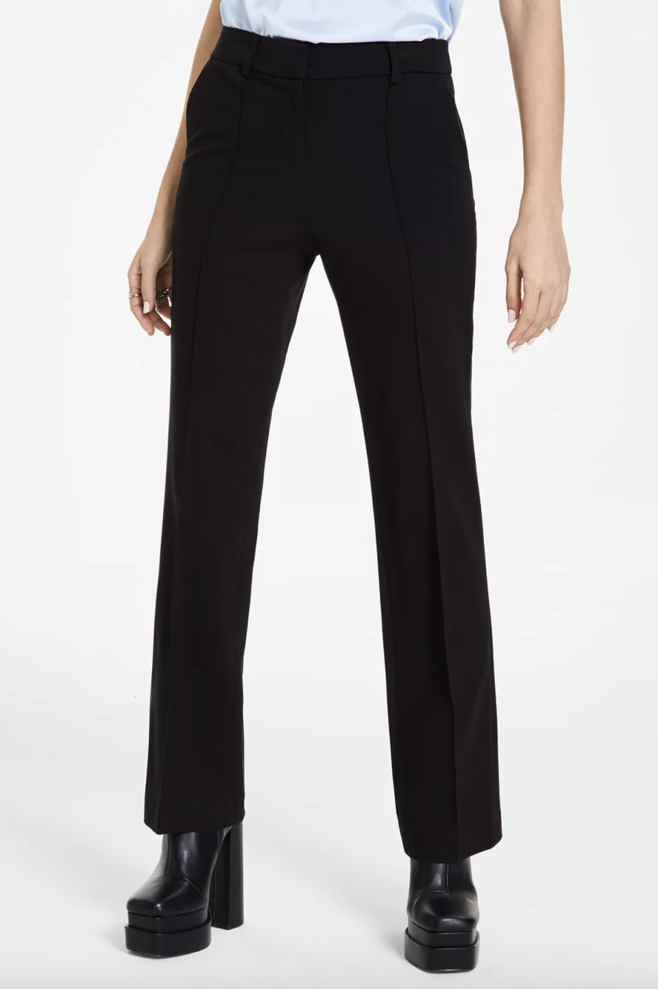 Bar III Women's High-Rise Flare Compression Pants macy's