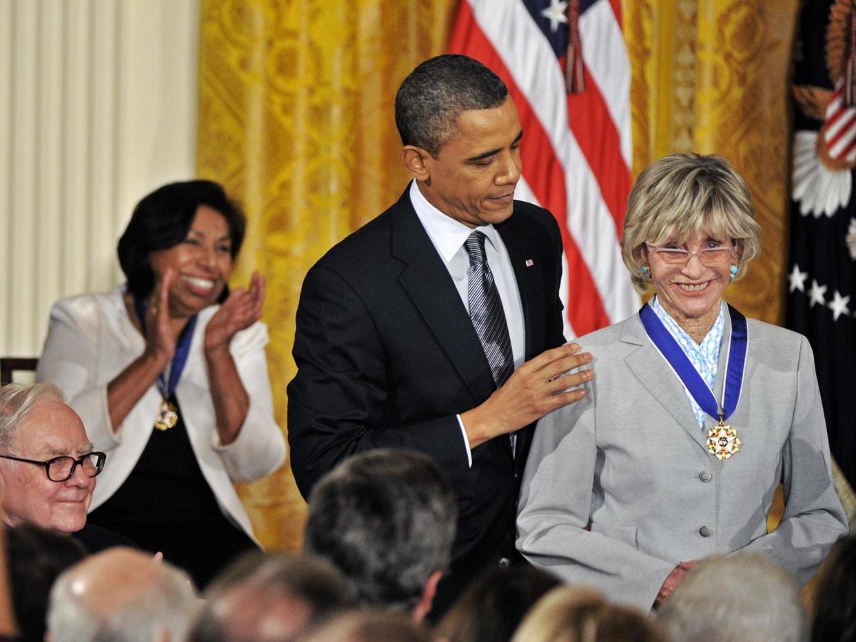 Barack Obama awards the Medal of Freedom to Jean Kennedy Smith in 2011: Bill O’Leary/Washington Post