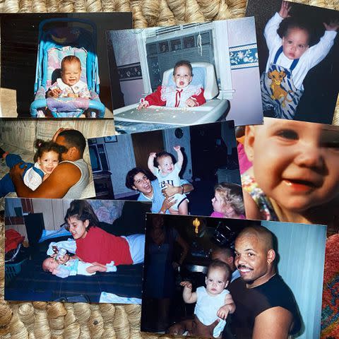 Halsey Instagram A photo collage of Halsey from their childhood, featuring parents Chris and Nicole Frangipane.