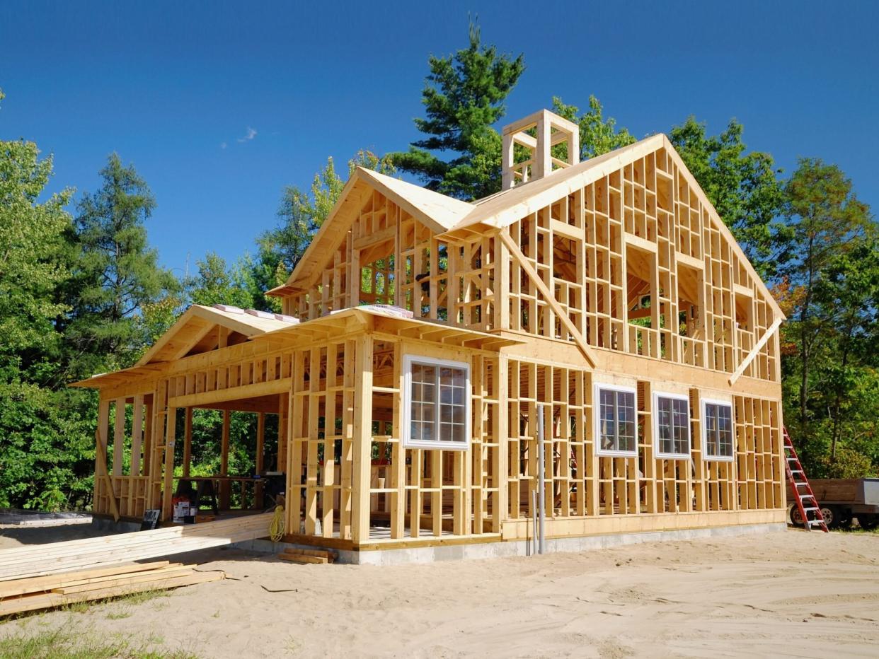 Frame of a new building under construction