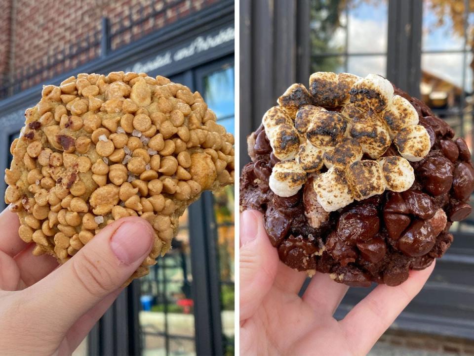 Peanut butter and rocky road cookies from Gideon's Bakehouse.