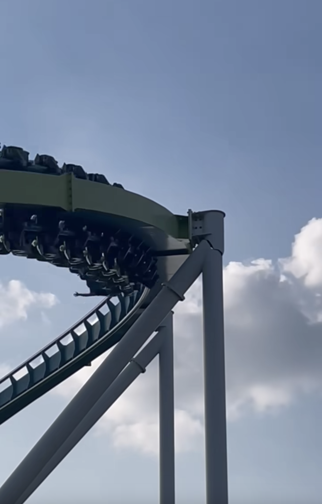 Park shuts down roller coaster after visitor spots cracked support beam  shift out of place as coaster speeds past