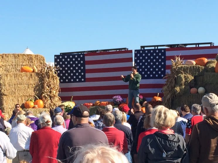 House Speaker Paul Ryan speaking in Elkhorn, Wis. (Photo: Andrew Bahl/Yahoo News)