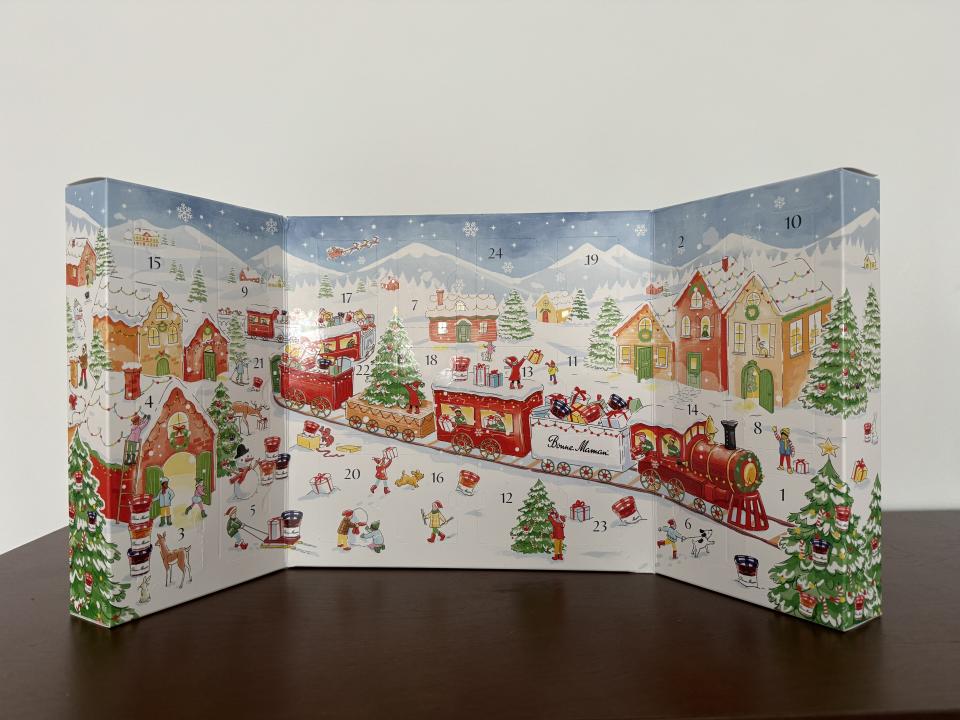 Behold, the Bonne Maman advent calendar in all its glory! 