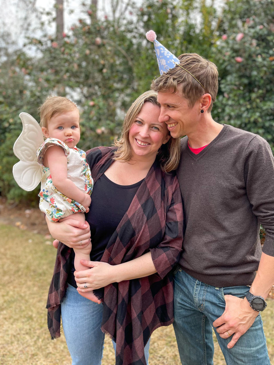 The author with her partner and daughter in Dothan, Ala., in February 2022.<span class="copyright">Courtesy Karie Fugett</span>