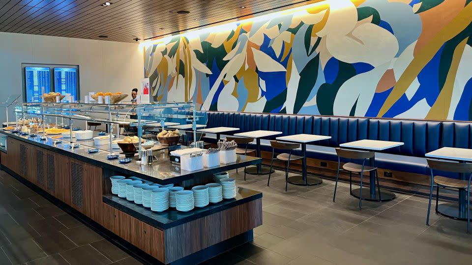 All food is served buffet-style at the Atlanta Centurion Lounge. - Andrew Kunesh/CNN Underscored