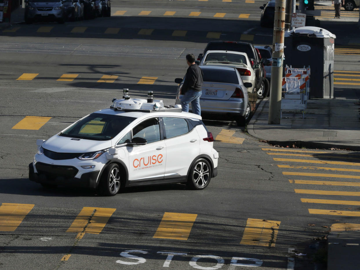 A self-driving GM Bolt EV is seen during a media event in San Francisco, California: REUTERS/Elijah Nouvelage