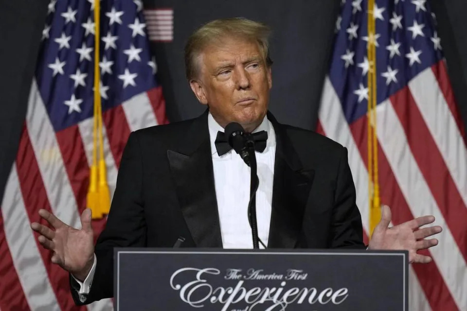 Former President Donald Trump speaks at Mar-a-Lago Friday, Nov. 18, 2022, in Palm Beach, Fla. Earlier in the day Attorney General Merrick Garland named a special counsel to oversee the Justice Department’s investigation into the presence of classified documents at Trump’s Florida estate and aspects of a separate probe involving the Jan. 6, 2021, insurrection and efforts to undo the 2020 election.