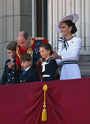 <p>JUSTIN TALLIS/AFP via Getty</p> Prince William's new photo shot by Kate comes after the family attended the Trooping the Colour on June 14