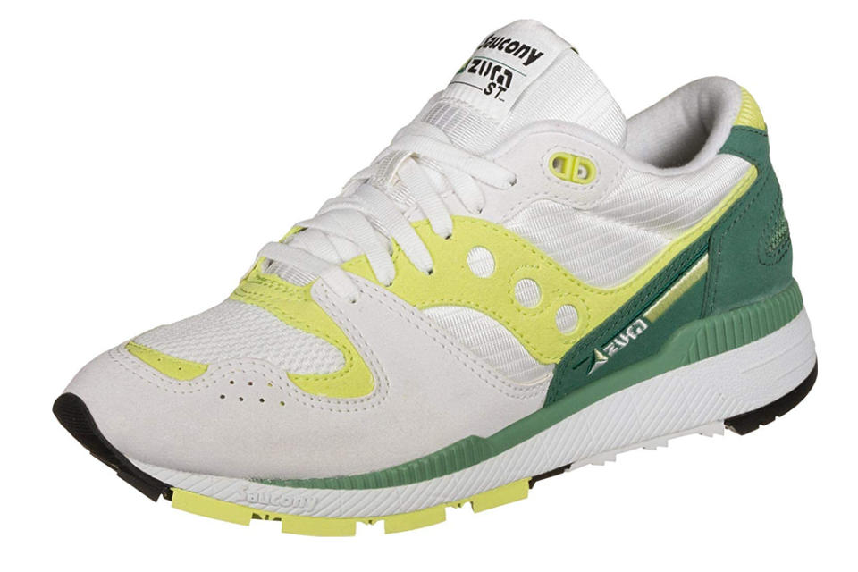 saucony, yellow, white, green, sneakers