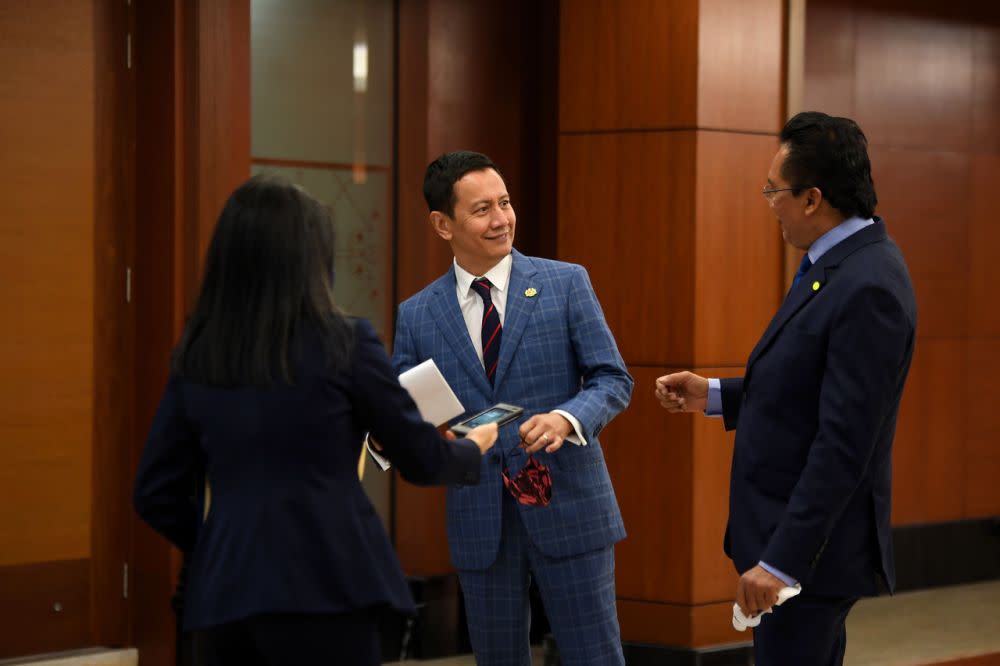 Dewan Rakyat Speaker Datuk Azhar Azizan Harun is pictured at Parliament in Kuala Lumpur November 3, 2020. — Bernama pic