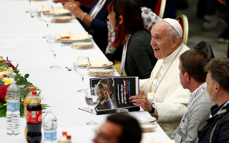 Pope Francis celebrates a Mass marking the Roman Catholic Church's World Day of the Poor