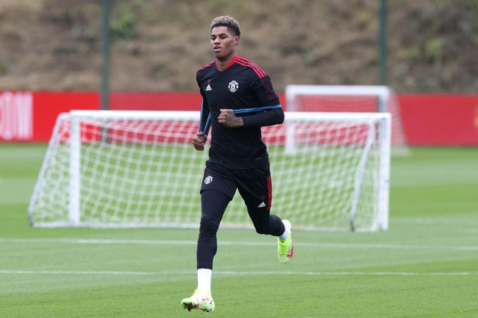 Marcus Rashford is set to return to contact training  (Manchester United via Getty Imag)