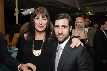 Anjelica Huston and Jason Schwartzman at the Los Angeles premiere of Fox Searchlight's The Darjeeling Limited