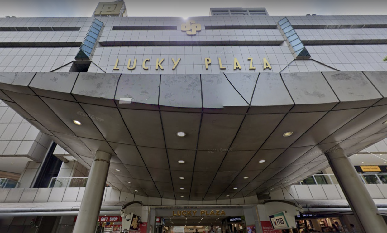 Lucky Plaza. (SCREENCAP: Google Map Street View)