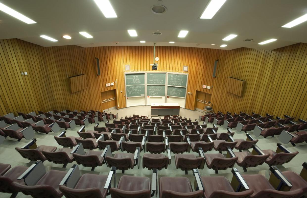 <span class="caption">Schools may compete more aggressively for students.</span> <span class="attribution"><a class="link " href="https://www.gettyimages.com/detail/photo/empty-auditorium-royalty-free-image/76529798?adppopup=true" rel="nofollow noopener" target="_blank" data-ylk="slk:Uppercut Images/Getty Images;elm:context_link;itc:0;sec:content-canvas">Uppercut Images/Getty Images</a></span>