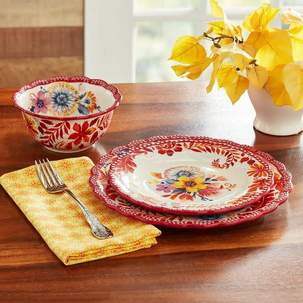 <p><a href="https://go.redirectingat.com?id=74968X1596630&url=https%3A%2F%2Fwww.walmart.com%2Fip%2FThe-Pioneer-Woman-Woodland-Whimsy-12-piece-Dinnerware-Set-Red%2F189982372&sref=https%3A%2F%2Fwww.thepioneerwoman.com%2Fholidays-celebrations%2Fg37530277%2Fthanksgiving-dinner-plates%2F" rel="nofollow noopener" target="_blank" data-ylk="slk:Shop Now;elm:context_link;itc:0;sec:content-canvas" class="link rapid-noclick-resp">Shop Now</a></p><p>The Pioneer Woman Woodland Whimsy 12-Piece Dinnerware Set</p><p>$54.00</p><p>walmart.com</p><span class="copyright">Walmart</span>