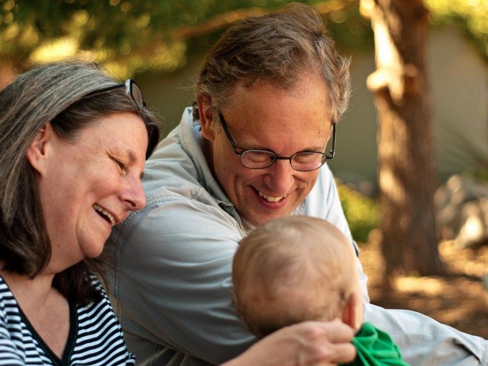 grandparents with baby