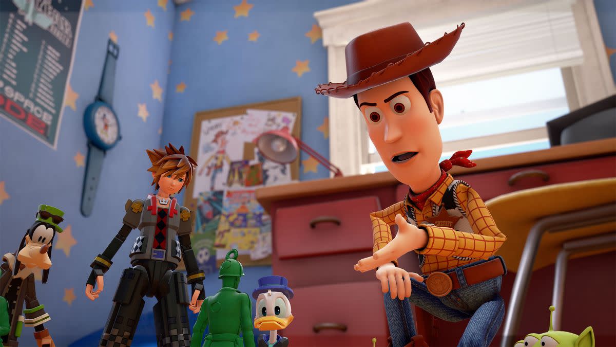 Grab yourself the Kingdom Hearts All-in-One Collection and team up with Woody and other toys. (Photo: Square Enix / Disney)