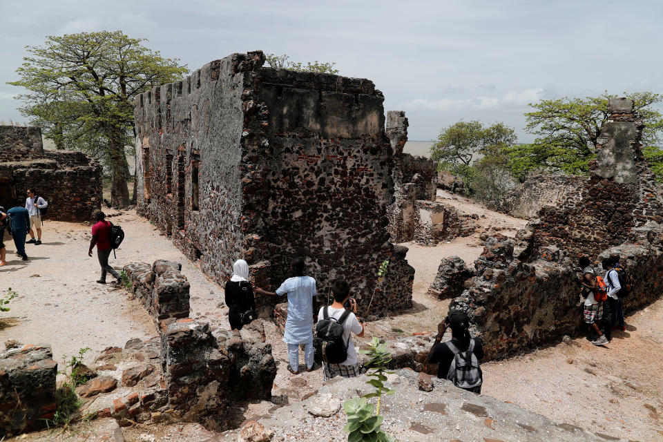 Ruins are seen on Kunta Kinteh island in the Gambia River, Jufureh near Albreda, Gambia. (Photo: Zohra Bensemra/Reuters)