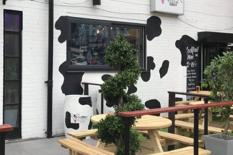 The Tipsy Cow's beer garden