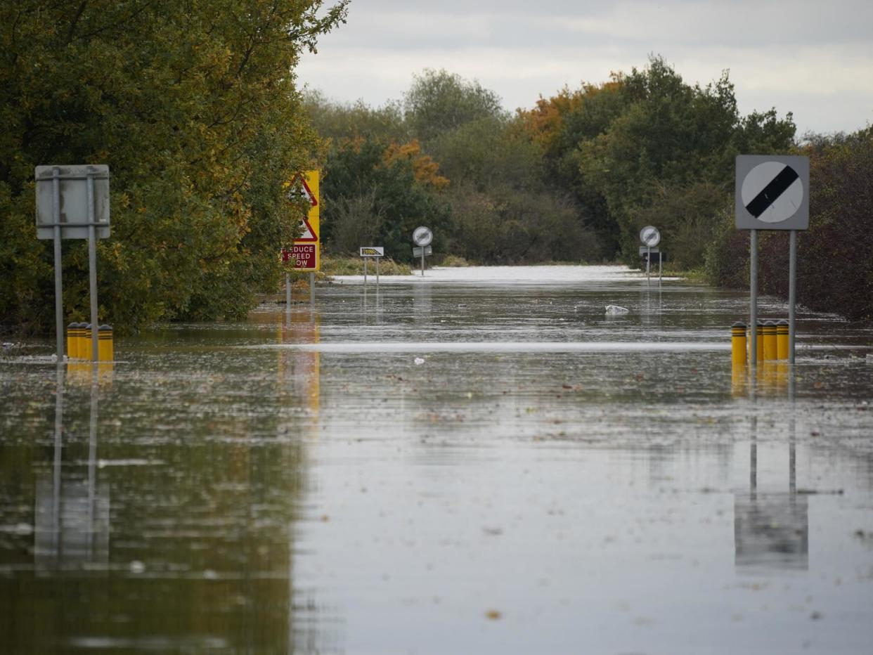 Many roads in Barnby Dun, in the Doncaster area, were completely submerged after the River Don burst its banks: Getty