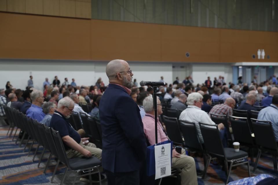 The Presbyterian Church in America, an influential evangelical Christian denomination, gathers for its 50th General Assembly on June 14, 2023, at the Renasant Convention Center in Downtown Memphis.