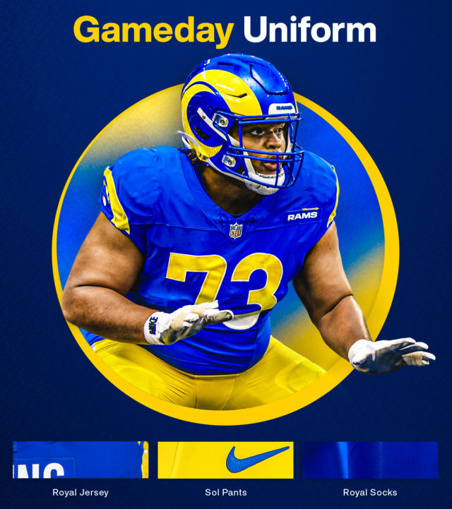 Rams will wear all-yellow uniforms in final home game