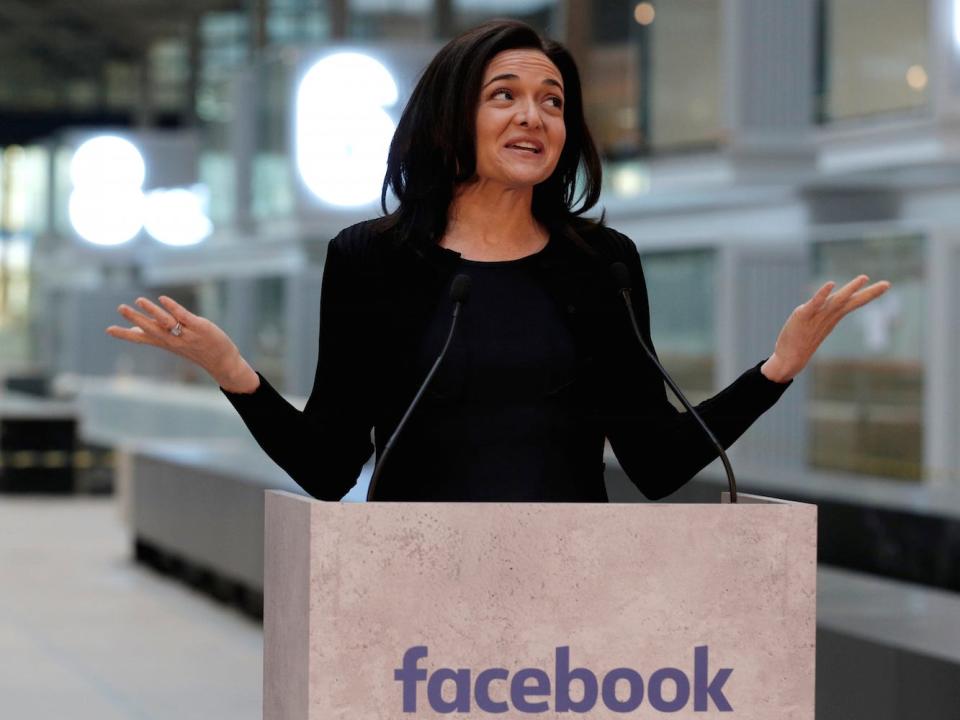 Sheryl Sandberg Facebook shrug