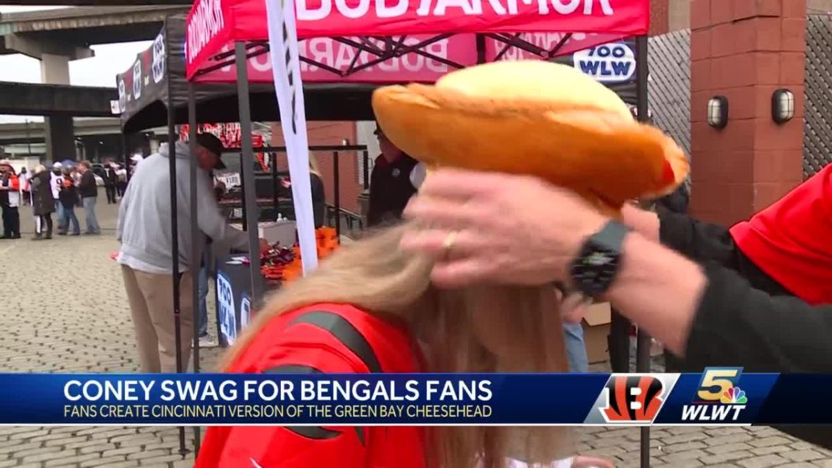 Cincinnati fans rally around the Bengals post-season wearing cheese coney  caps